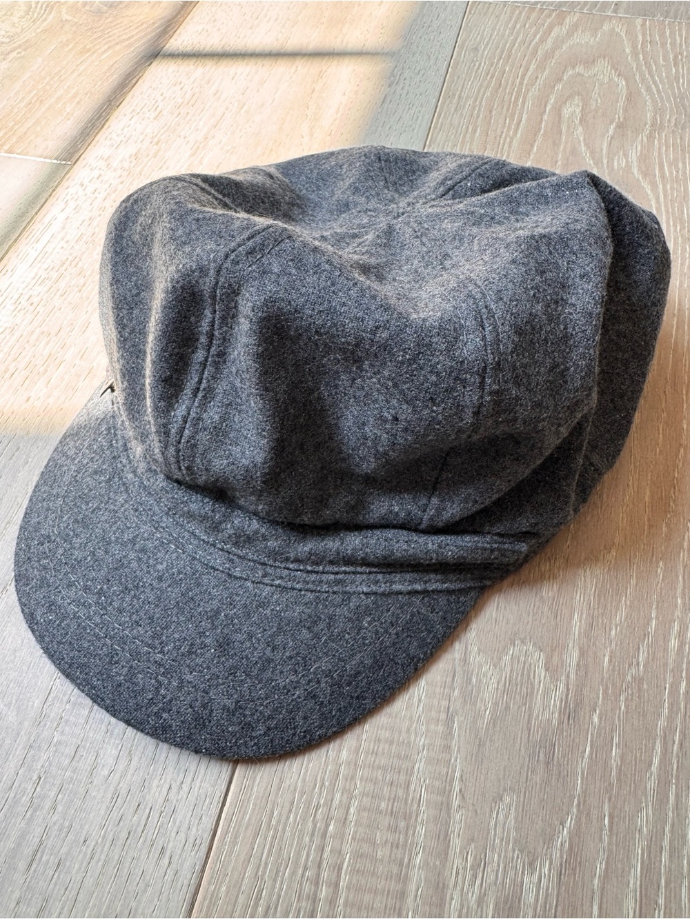 Nine West Gray Wool Newsboy Cap